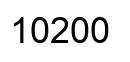 Número 10200 imagen negro