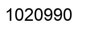 Number 1020990 black image