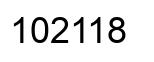 Number 102118 black image
