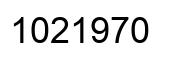 Number 1021970 black image
