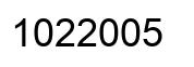 Number 1022005 black image