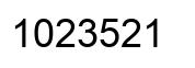 Number 1023521 black image