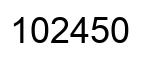 Number 102450 black image