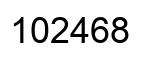 Número 102468 imagen negro