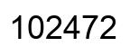 Number 102472 black image