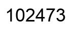 Number 102473 black image