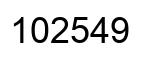 Number 102549 black image