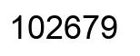 Number 102679 black image