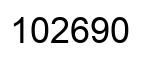 Number 102690 black image