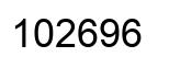 Número 102696 imagen negro