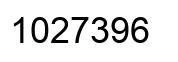 Number 1027396 black image