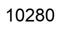 Number 10280 black image