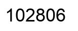 Number 102806 black image