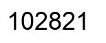 Number 102821 black image