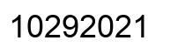 Number 10292021 black image