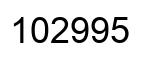 Number 102995 black image