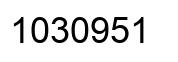 Number 1030951 black image