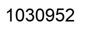Number 1030952 black image