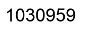 Number 1030959 black image