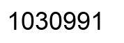 Number 1030991 black image
