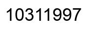 Number 10311997 black image