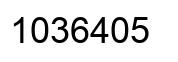 Number 1036405 black image
