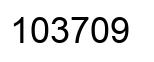 Number 103709 black image