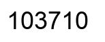 Number 103710 black image