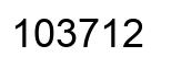 Number 103712 black image