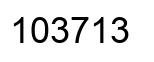 Number 103713 black image