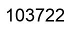 Number 103722 black image