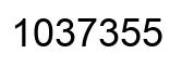 Number 1037355 black image