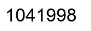 Number 1041998 black image