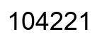Number 104221 black image