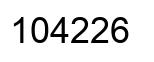 Number 104226 black image