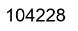 Number 104228 black image