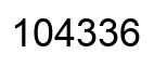 Number 104336 black image