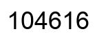 Number 104616 black image