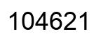 Number 104621 black image