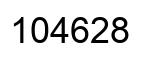 Number 104628 black image