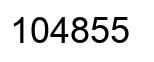 Number 104855 black image