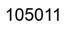 Number 105011 black image