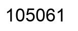 Number 105061 black image