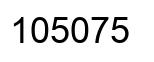Number 105075 black image