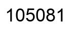 Number 105081 black image