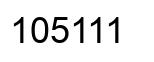 Number 105111 black image