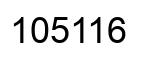 Number 105116 black image