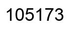Number 105173 black image