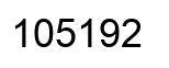 Number 105192 black image