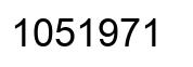 Number 1051971 black image